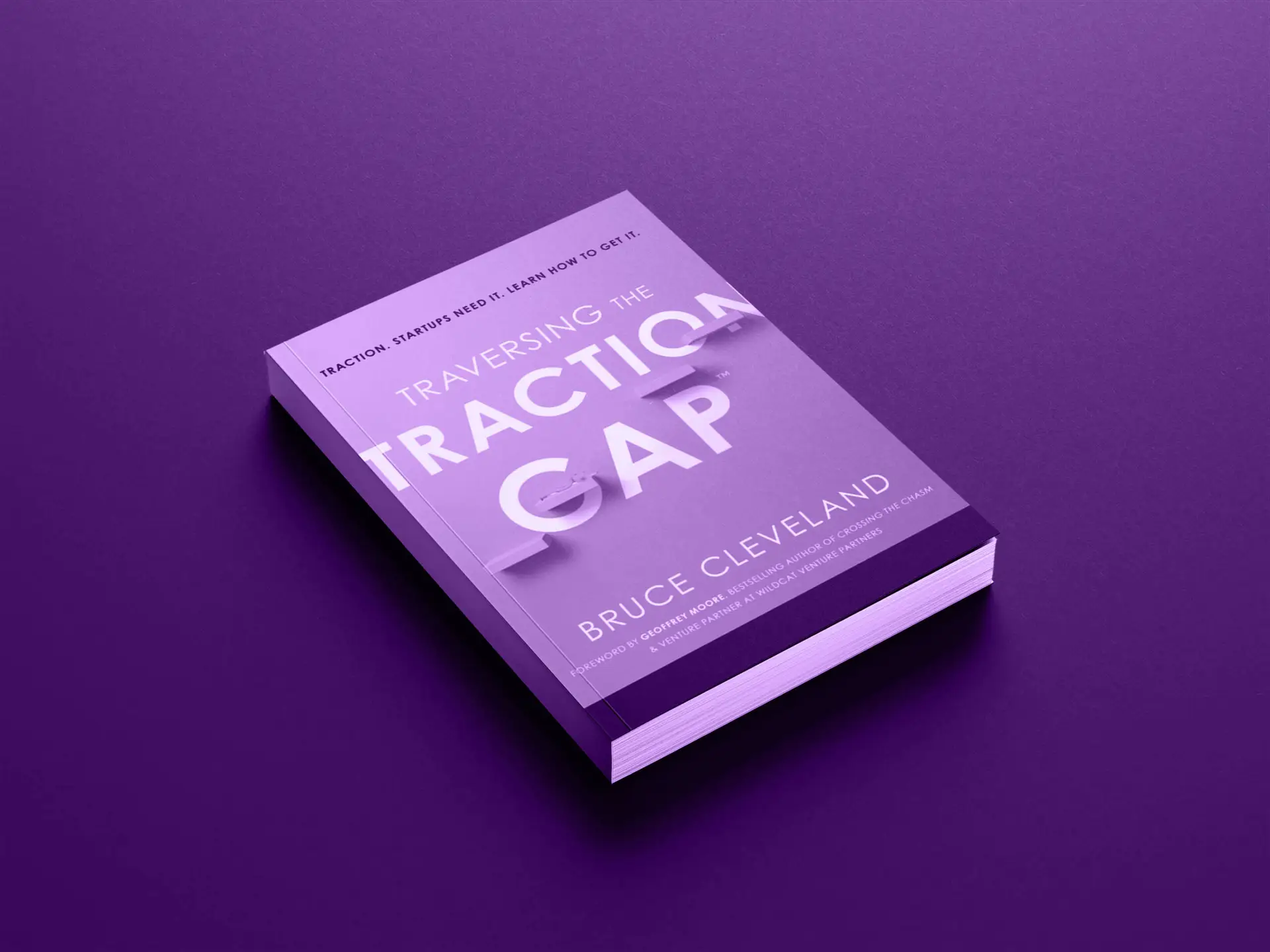 Book mockup purple
